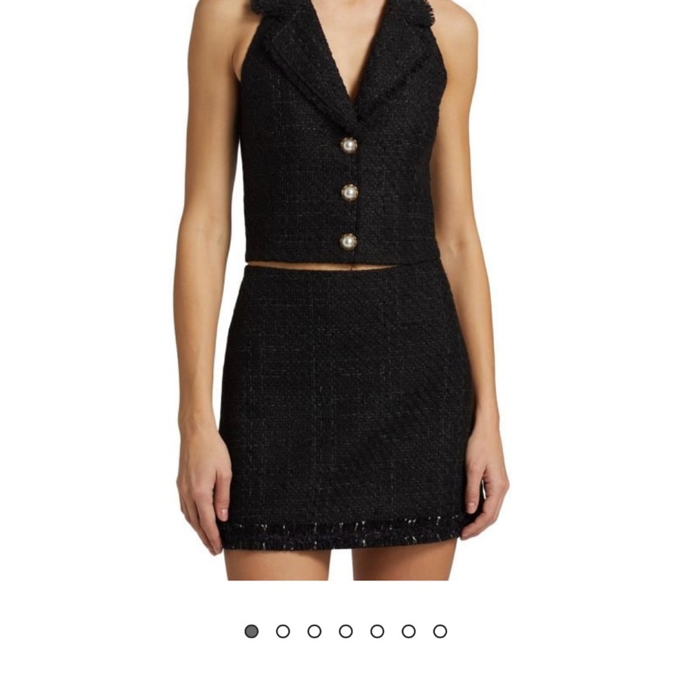 Alice + Olivia Elegant Black Crop Top